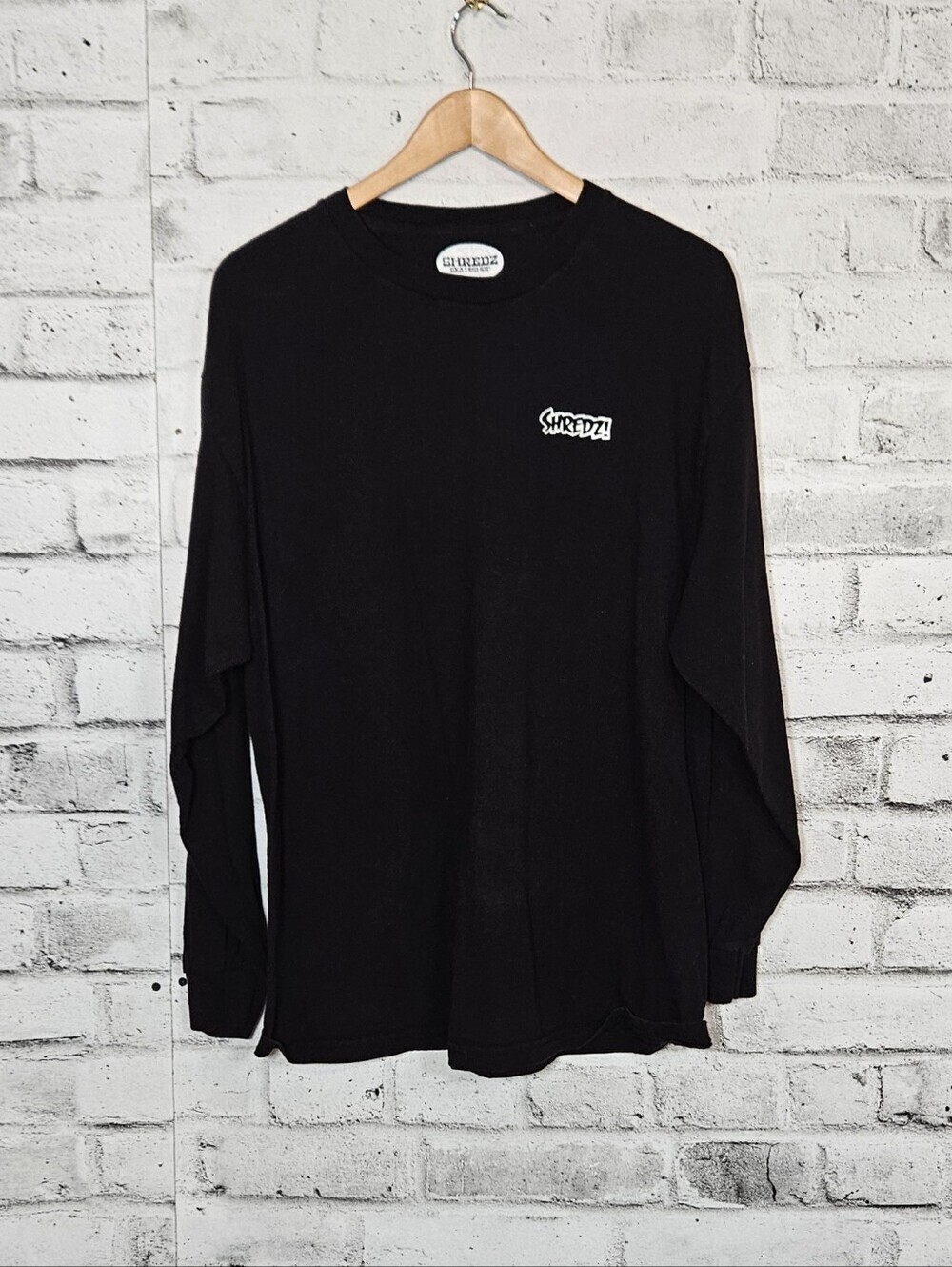 Shredz Skate Shop Long Sleeve T Shirt Black Logo Graphic Mens XL